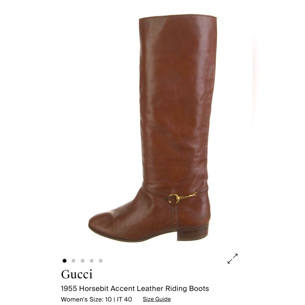 Gucci Brown Leather Riding Boots